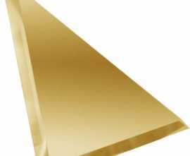 Треугольная зеркальная золотая плитка с фацетом 10мм ТЗЗ1-01 18x18 от ДСТ (Россия)