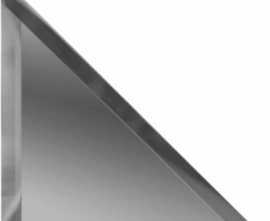 Треугольная зеркальная  графитовая плитка с фацетом 10 мм (ТЗГ1-12) 12x12 от ДСТ (Россия)