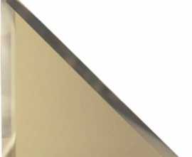 Треугольная зеркальная бронзовая матовая плитка с фацетом 10 мм (ТЗБм1-15) 15x15 от ДСТ (Россия)