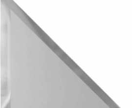 Треугольная зеркальная серебряная матовая плитка с фацетом 10 мм (ТЗСм1-15) 15x15 от ДСТ (Россия)