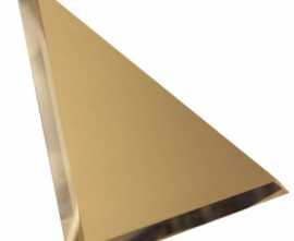 Треугольная зеркальная бронзовая матовая плитка с фацетом 10мм ТЗБм1-01 18x18 от ДСТ (Россия)
