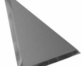 Треугольная зеркальная графитовая матовая плитка с фацетом 10мм ТЗГм1-02 20x20 от ДСТ (Россия)