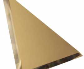 Треугольная зеркальная бронзовая матовая плитка с фацетом 10мм ТЗБм1-02 20x20 от ДСТ (Россия)
