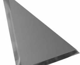 Треугольная зеркальная серебряная матовая плитка с фацетом 10мм ТЗСм1-02 20x20 от ДСТ (Россия)