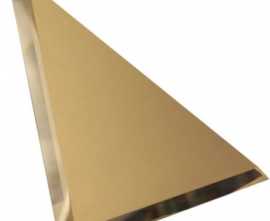 Треугольная зеркальная бронзовая матовая плитка с фацетом 10мм ТЗБм1-03 25x25 от ДСТ (Россия)