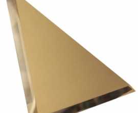 Треугольная зеркальная бронзовая матовая плитка с фацетом 10мм ТЗБм1-04 30x30 от ДСТ (Россия)