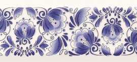 Декор настенный Metro Gzhel decor 01 10x30 от Gracia Ceramica (Россия)