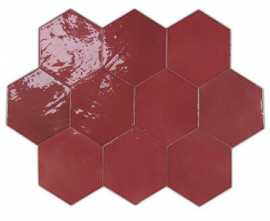 Настенная плитка Zellige Hexa Wine Глазурованная (122084) 10.8x12.4 от WOW (Испания)