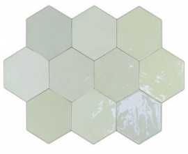 Настенная плитка Zellige Hexa Mint Глазурованная (122083) 10.8x12.4 от WOW (Испания)