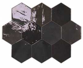 Настенная плитка Zellige Hexa Graphite Глазурованная (122087) 10.8x12.4 от WOW (Испания)