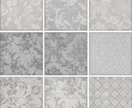 Настенная плитка 1586 Марчиана микс серый 20x20 от Kerama Marazzi (Россия)