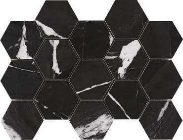 Мозаика MALLA HEX CR LUX ILIRIA NERO 32.5x22.5 от Pamesa (Испания)