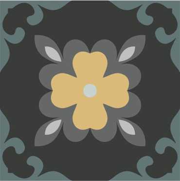 Керамогранит Dahlia NIGHT 15x15 от APE Ceramica (Испания)