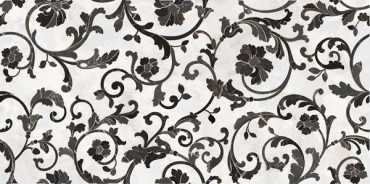 Декор DECORO FLOREALE BIANCO/NERO 39x78 от Versace (Италия)