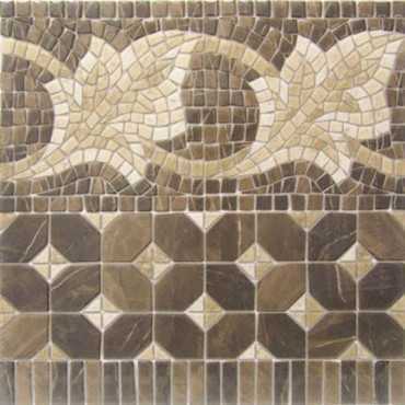 Бордюр Cenefa Midas Marron 43.5x43.5 от Vives Ceramica (Испания)