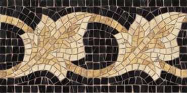 Бордюр Cenefa Afrodita Negro 21.7x43.5 от Vives Ceramica (Испания)