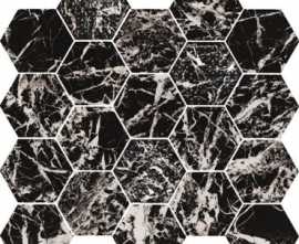 Мозаика HEXAGON GLAM BLACK (02614) 34x36 от Piemme Ceramiche (Valentino) (Италия)