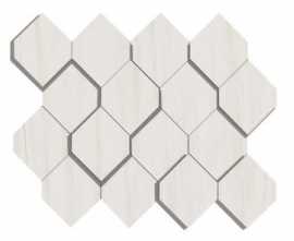 Мозаика керамогранит Marvel Stone Bianco Dol. Mosaico Esagono 3D (AS36) 28.2x35.3 от Atlas Concorde (Италия)