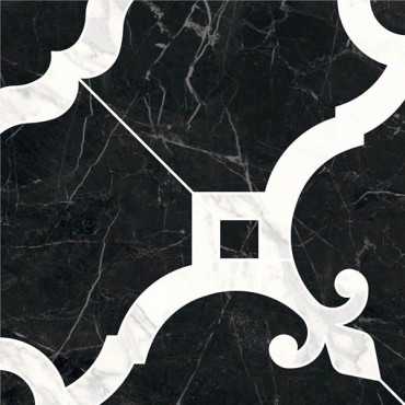 Декор Фрагонар ID89 наборный чёрный 1/4 розона 30x30 от Kerama Marazzi (Россия)