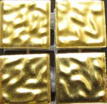 Мозаика Gold 20.FOGS формованное желтое гофрированное 2x2 от Irida (Китай)