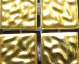 Мозаика Gold 20.FOGS формованное желтое гофрированное 2x2 от Irida (Китай)
