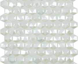 Мозаика Hex Diamond № 350D (на сетке) белый 30.7x31.7 от Vidrepur (Испания)