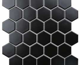 Мозаика Hexagon small Black Matt (IDL4810) 27.2x28.2 от StarMosaic (Китай)