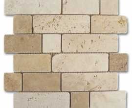 Мозаика Mosaico Travertino Brick (184996) 30.5x30.5 30.5x30.5 от Dune (Испания)