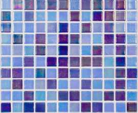 Мозаика Shell Mix Deep Blue 552/555 (на сетке) 31.7x31.7 от Vidrepur (Испания)