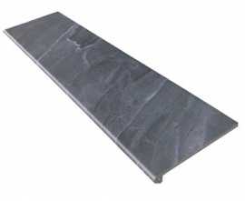 Фронтальная ступень Tibet Smooth Round. Antracita 33x120 от Gres de Aragon (Испания)