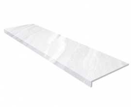 Фронтальная ступень Tibet Smooth Round. Blanco 33x120 от Gres de Aragon (Испания)