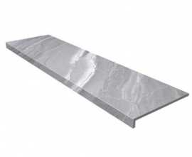 Фронтальная ступень Tibet Anti-Slip Round. Gris 33x120 от Gres de Aragon (Испания)