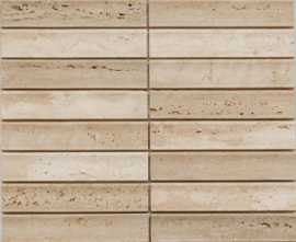 Мозаика PIX343 Yellow Travertine Concave (чип3х15.1) Матовая 30.5x31.8x0.12 от Pixmosaic (Китай)