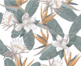 Панно CALACATTA IVORI STRELITZIA (2 шт.) 50.5x40.2 от Azori (Россия)