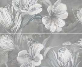 Панно OPALE GREY FLOWER (2 шт) 63x63 от Azori (Россия)