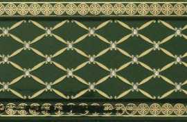 Бордюр NOBLESSE + LORD CENEFA DELIS VERDE BOTELLA GOLD 20x10 от APE Ceramica (Испания)