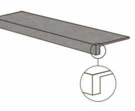 Фронтальная ступень POETRY STONE RELOADED GTOP.BASALTINA SMOKE NAT R (PF60017675) 32x120 от ABK Ceramiche (Италия)
