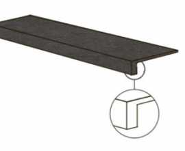 Фронтальная ступень POETRY STONE RELOADED GTOP.BASALTINA DARK NAT R (PF60017677) 32x120 от ABK Ceramiche (Италия)