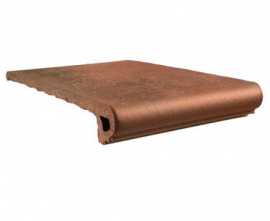 Фронтальная ступень Peldano Redondo Antic Marron 33x33 от Gres de Aragon (Испания)