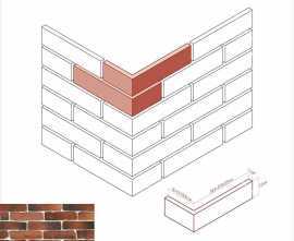 Искусственный камень White Hills 393-75 Тироль брик угол 13-12x7.3 (26.5-27.5x7.3)