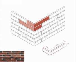 Искусственный камень White Hills 380-75 Остия брик угол 12x26.5x4.9