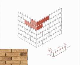 Искусственный камень White Hills 350-05 Терамо брик Угол 9x20,5x5.5