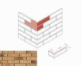 Искусственный камень White Hills 350-45 Терамо брик угол 9x20,5x5.5
