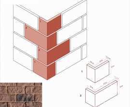 Искусственный камень White Hills 417-45 Лорн Угол 8,5х16(10х26,5)x15x1,5-3
