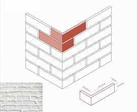 Искусственный камень White Hills 345-05 Рейн брик Угол 9,5-10,5х21,5-24x6,5-7,8x1,5-2,0