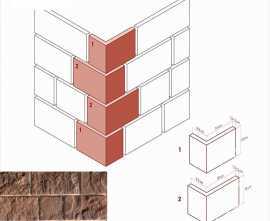 Искусственный камень White Hills 412-45 Шинон угол 8.5х16x15 (9.5х18x15)