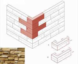 Искусственный камень White Hills 150-25 Уайт Клиффс Угол 10x28,5x10 (8,5x24x10)