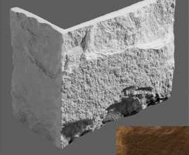 Искусственный камень Leonardo Stone Угловой элемент Турин 370 17,6/7,4(26/12,5)x14.5x3