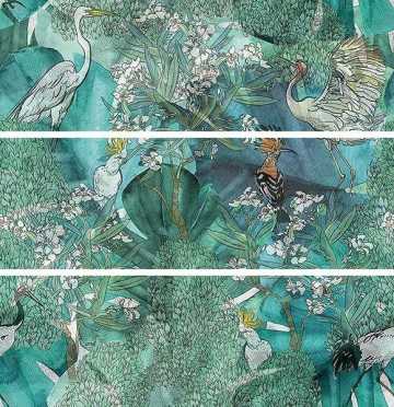 Панно Botanica Rett Decor (3) 75x75 от Ceramika Konskie (Польша)