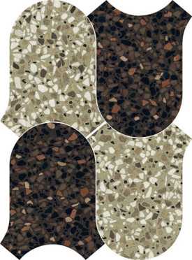 Мозаика CHICCO Onda Verde Cacao (4101288) 27x36.5 от 41ZERO42 (Италия)